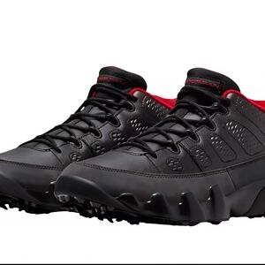 Nike Air Jordan 9 Golf Retro Black Charcoal True Red Mens FJ5934-002 Size 10
